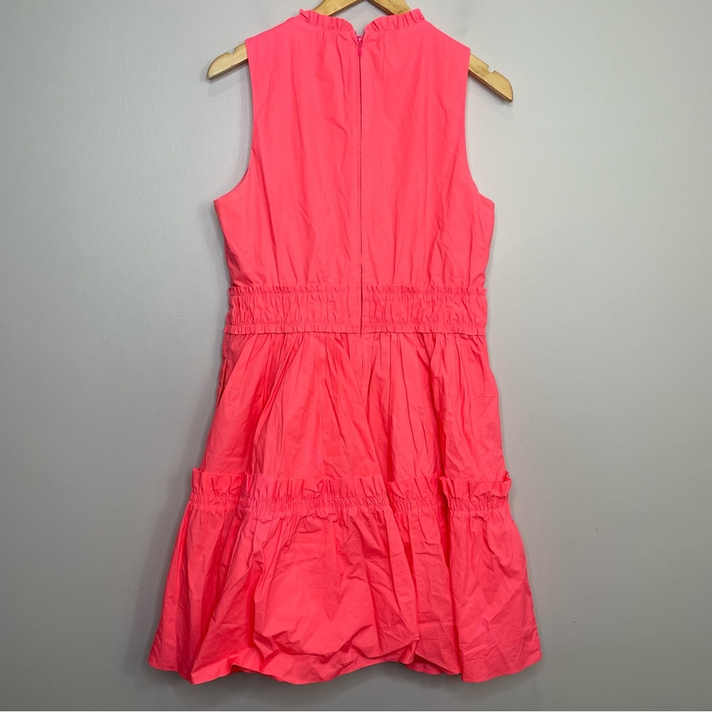 Lilly Pulitzer Elina Stretch Ruffle Dress in Coral Spritz - Picture 9 of 10